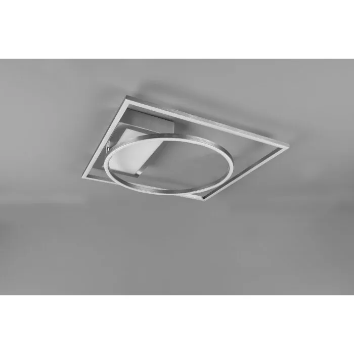 Trio Downey Plafoniera LED Nichel opaco, 1-Luce, Telecomando