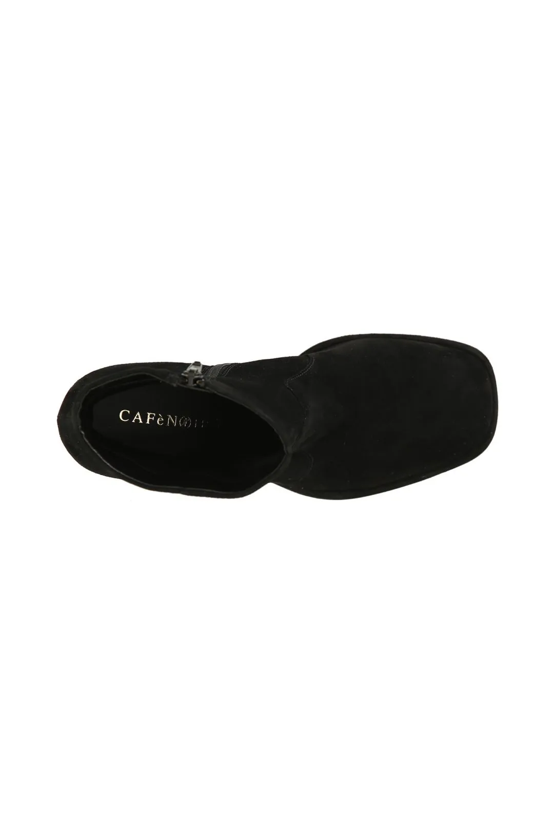 tronchetto donna in pelle scamosciata nero