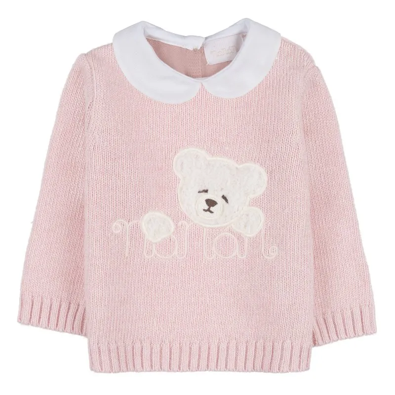 Tutina due pezzi rosa in filo