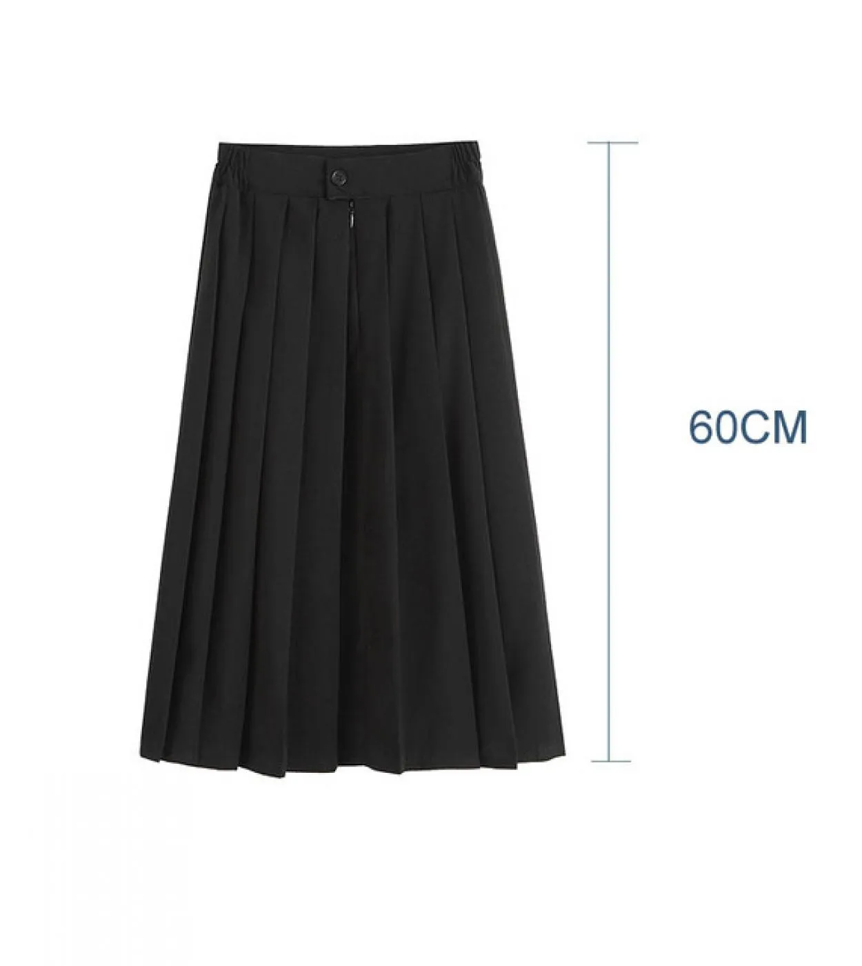 Uniformi scolastiche per ragazze Tuta plissettata tinta unita Nero Grigio Studente di scuola superiore Ragazze Pantaloni stile a