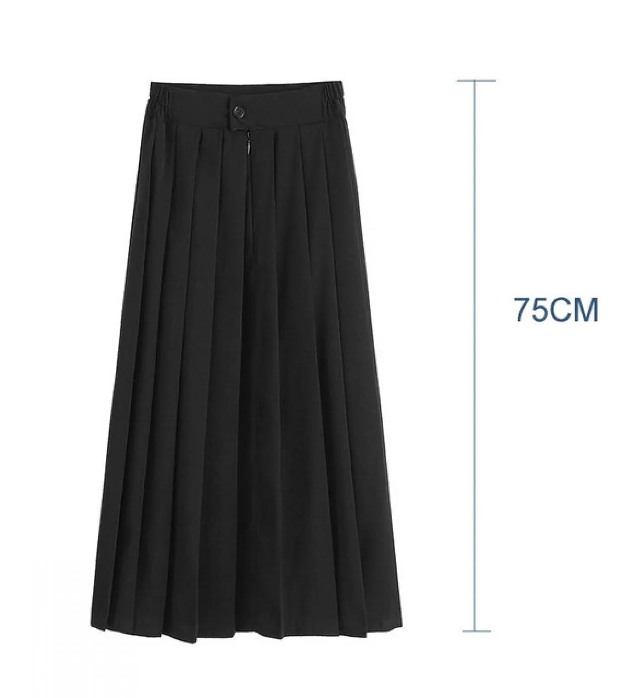 Uniformi scolastiche per ragazze Tuta plissettata tinta unita Nero Grigio Studente di scuola superiore Ragazze Pantaloni stile a