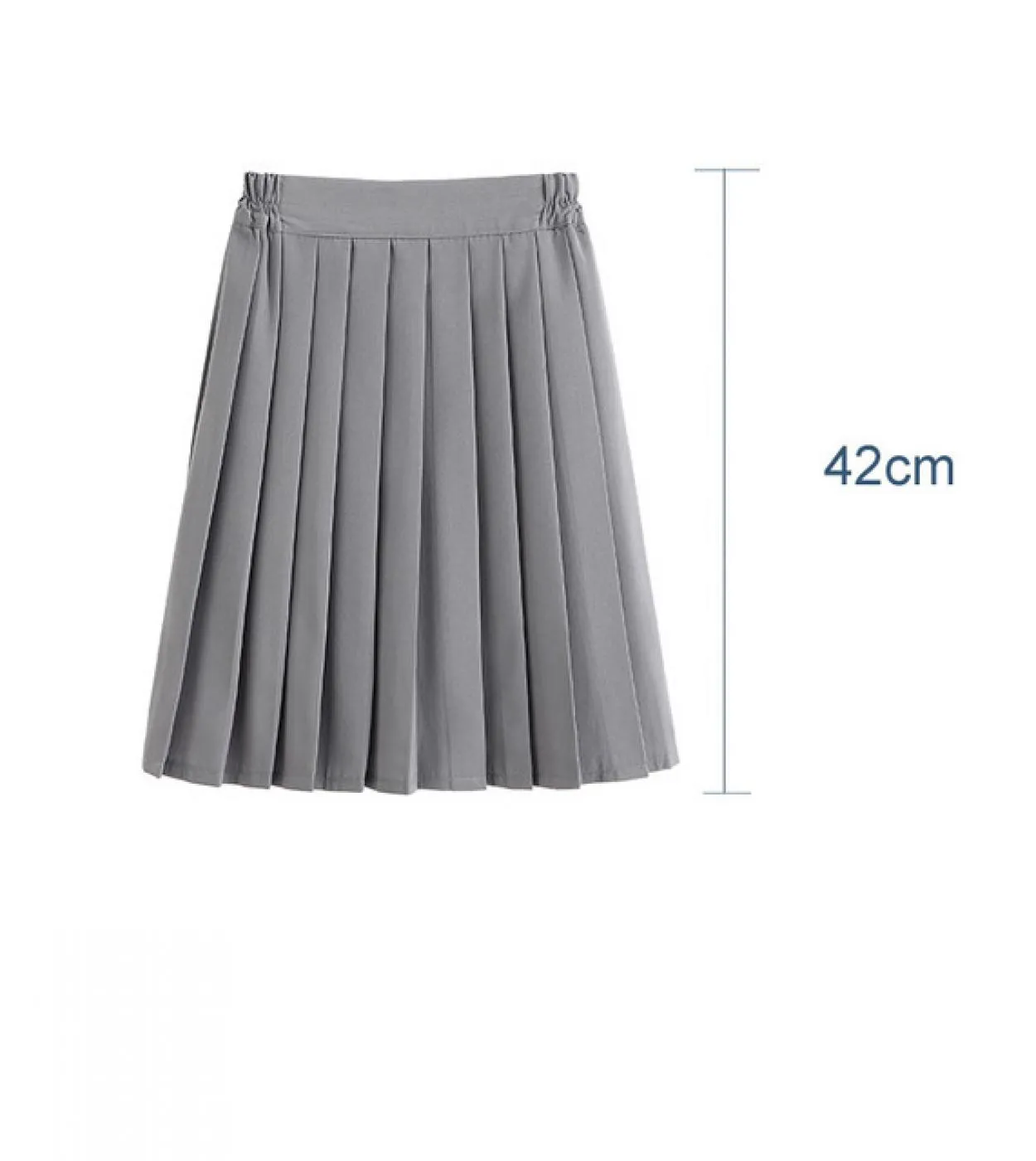 Uniformi scolastiche per ragazze Tuta plissettata tinta unita Nero Grigio Studente di scuola superiore Ragazze Pantaloni stile a