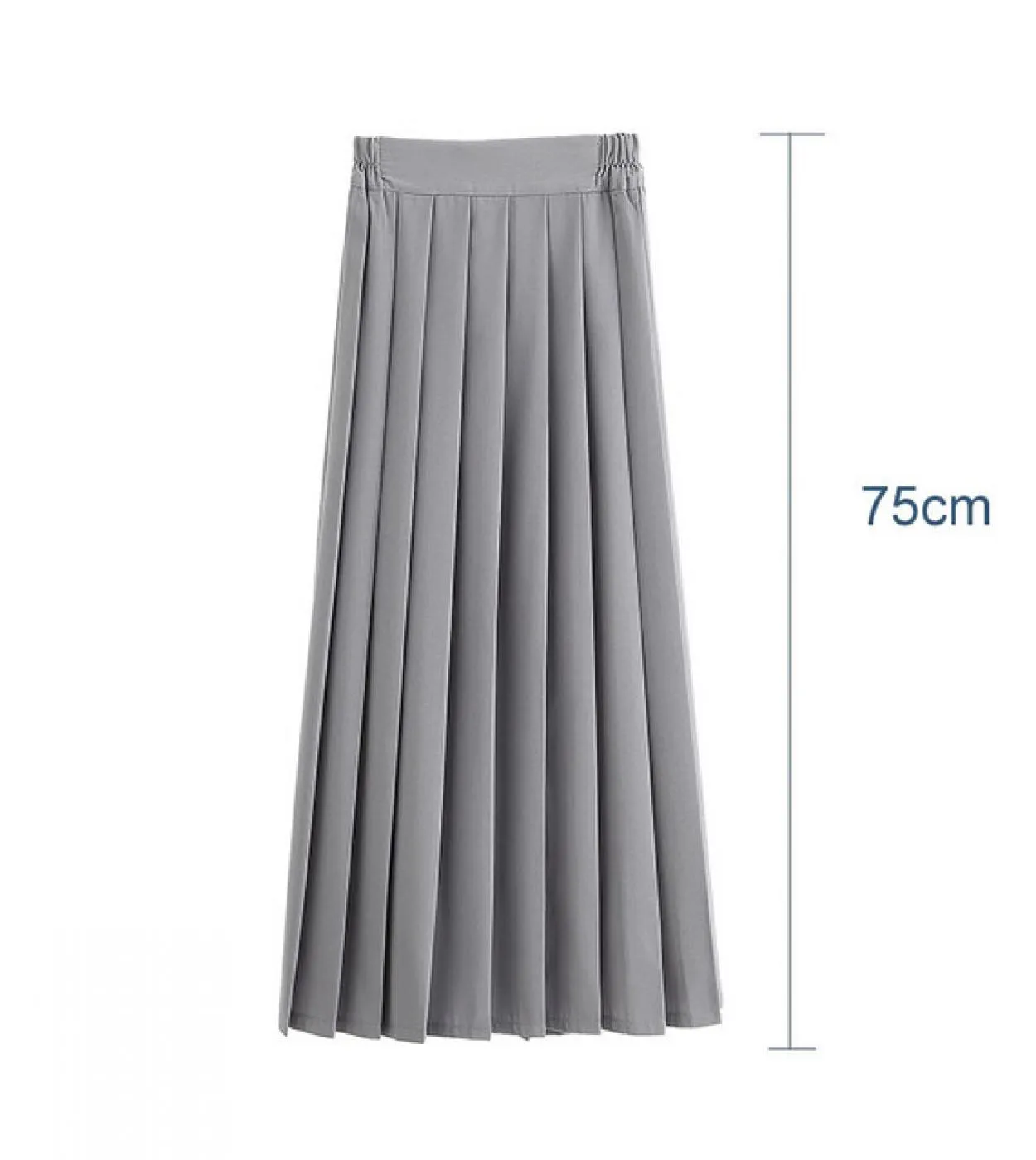 Uniformi scolastiche per ragazze Tuta plissettata tinta unita Nero Grigio Studente di scuola superiore Ragazze Pantaloni stile a