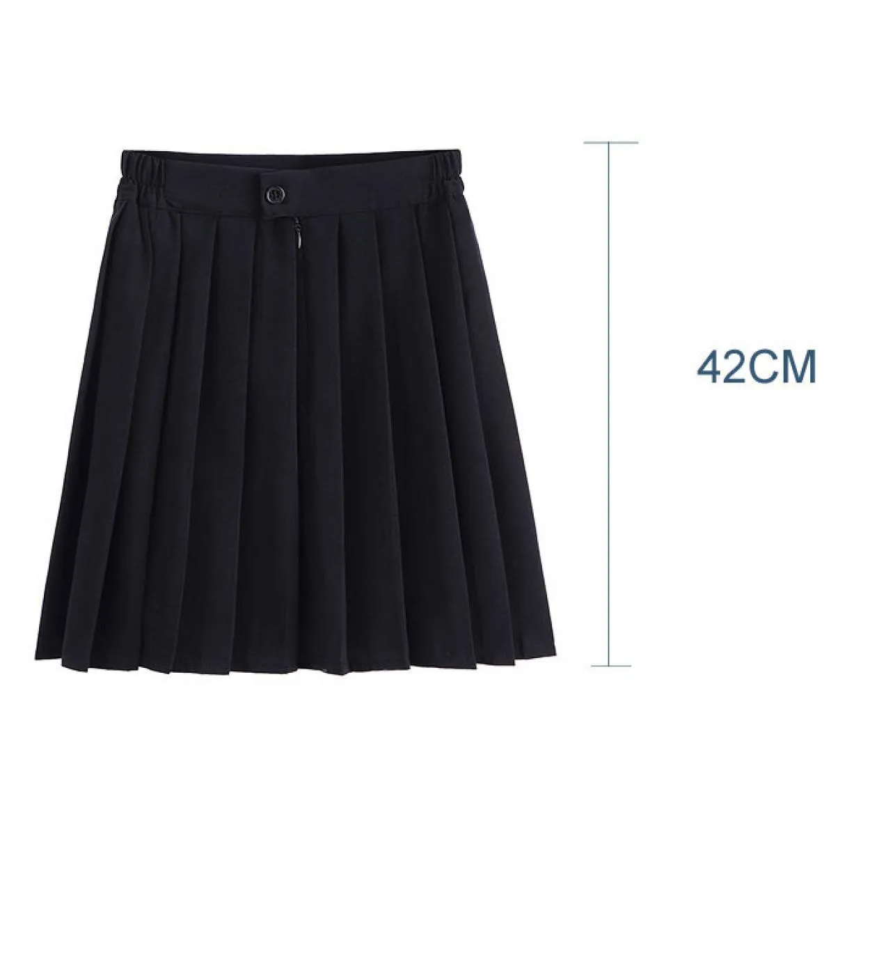 Uniformi scolastiche per ragazze Tuta plissettata tinta unita Pantaloni per ragazze studentesse di scuola superiore grigio nero