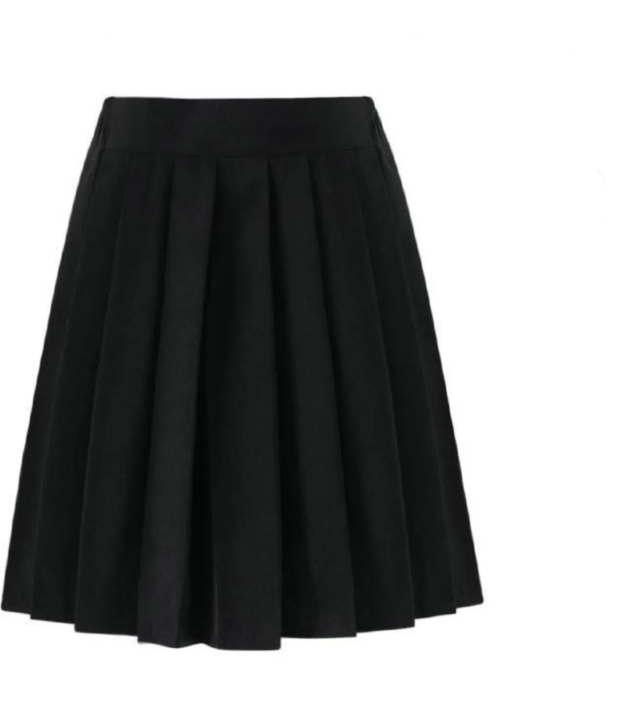 Uniformi scolastiche per ragazze Tuta plissettata tinta unita Pantaloni per ragazze studentesse di scuola superiore grigio nero