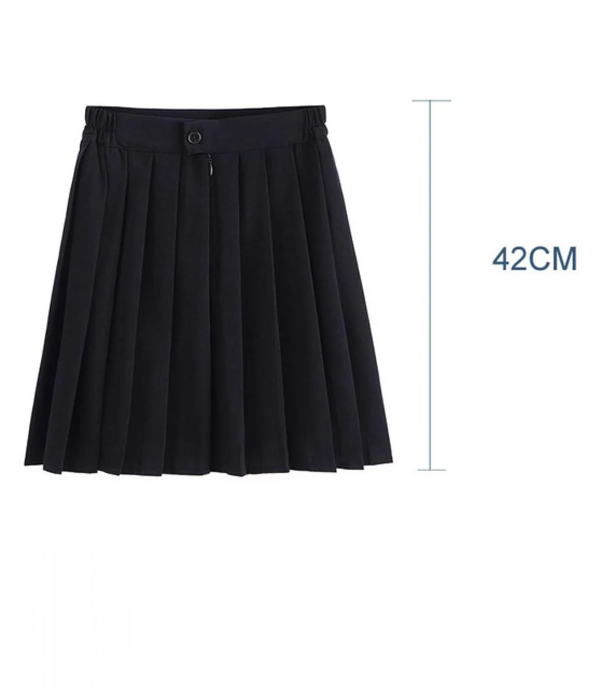 Uniformi scolastiche per ragazze Tuta plissettata tinta unita Pantaloni per ragazze studentesse di scuola superiore grigio nero