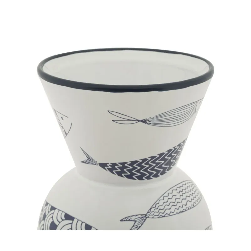 Vaso Ceramica Fish Tall Cm Ø 14X38,5