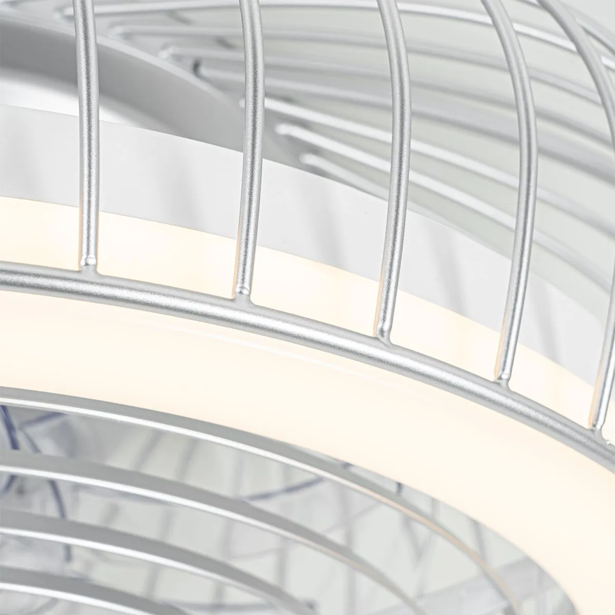 Ventilatore da soffitto intelligente argento incl. LED con telecomando - Crowe