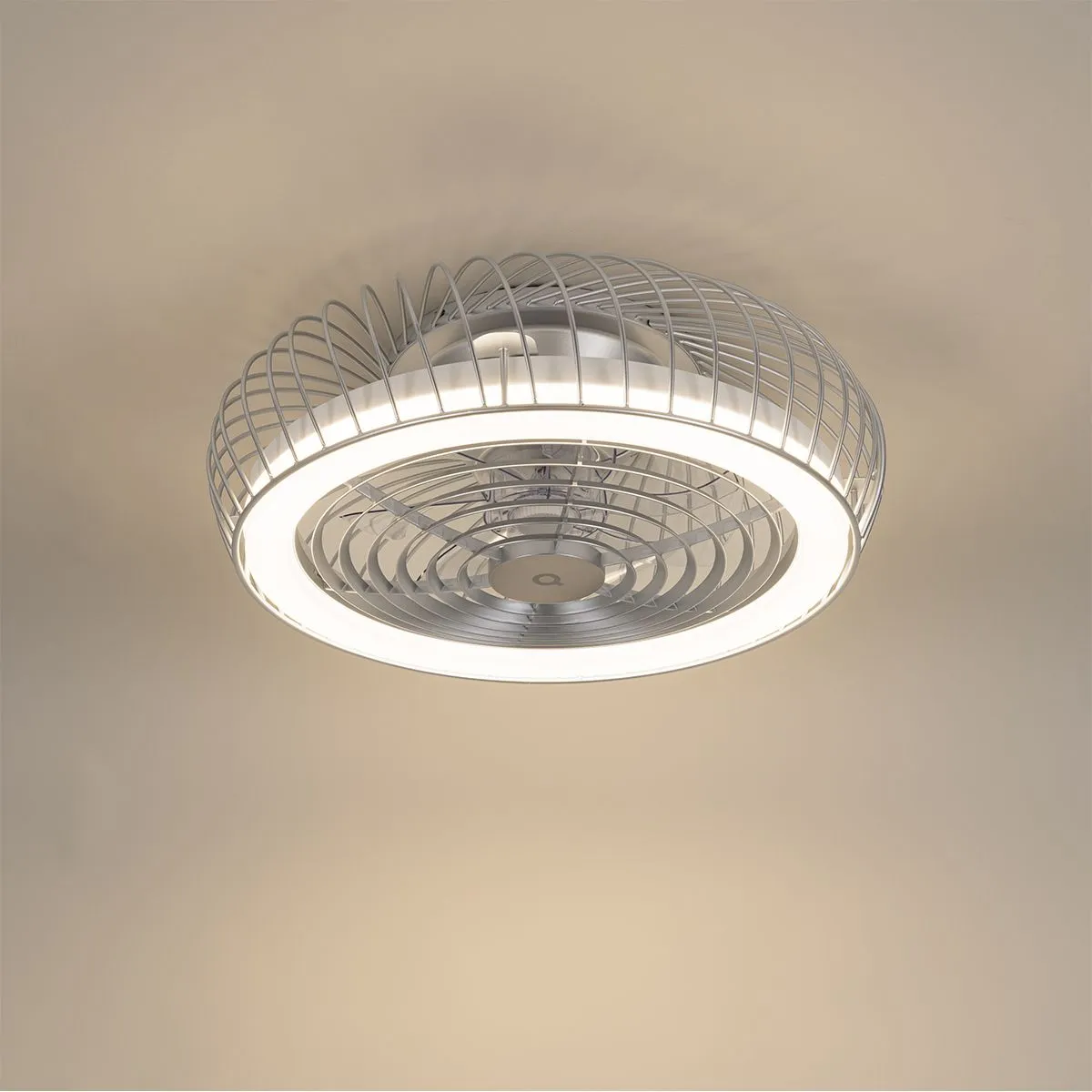 Ventilatore da soffitto intelligente argento incl. LED con telecomando - Crowe