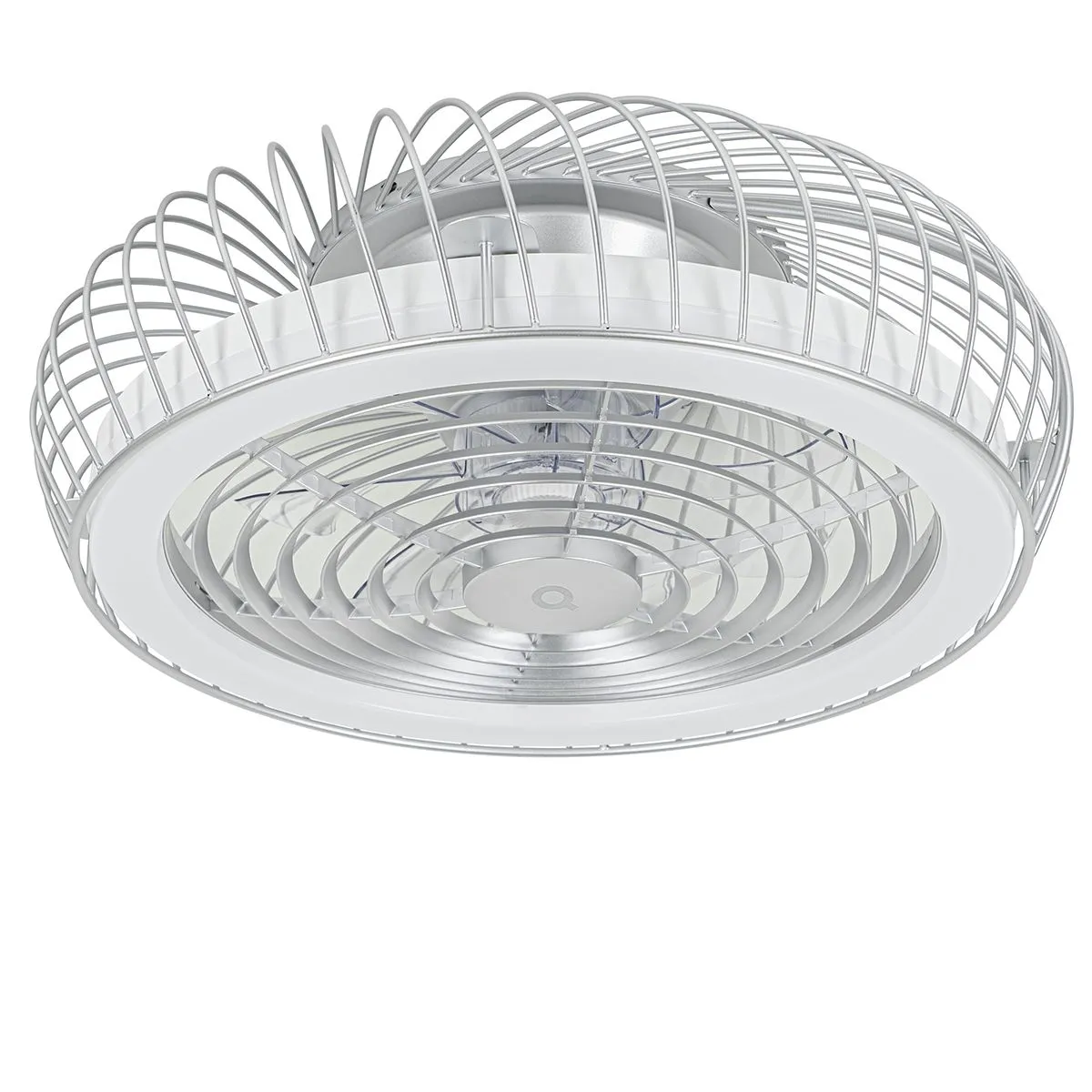 Ventilatore da soffitto intelligente argento incl. LED con telecomando - Crowe