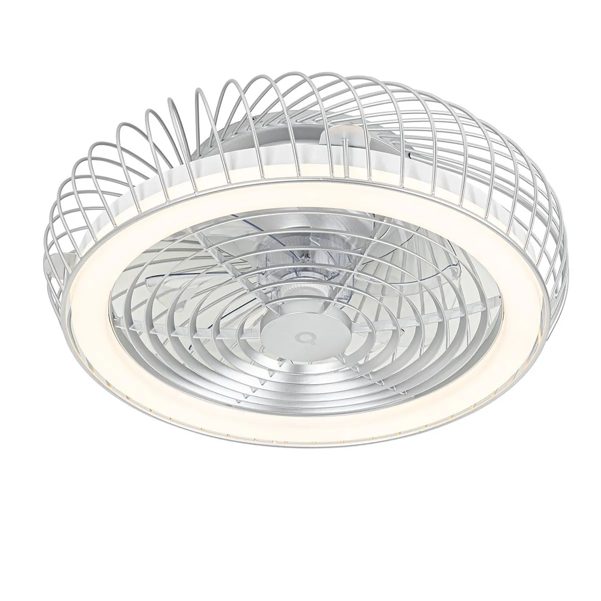 Ventilatore da soffitto intelligente argento incl. LED con telecomando - Crowe