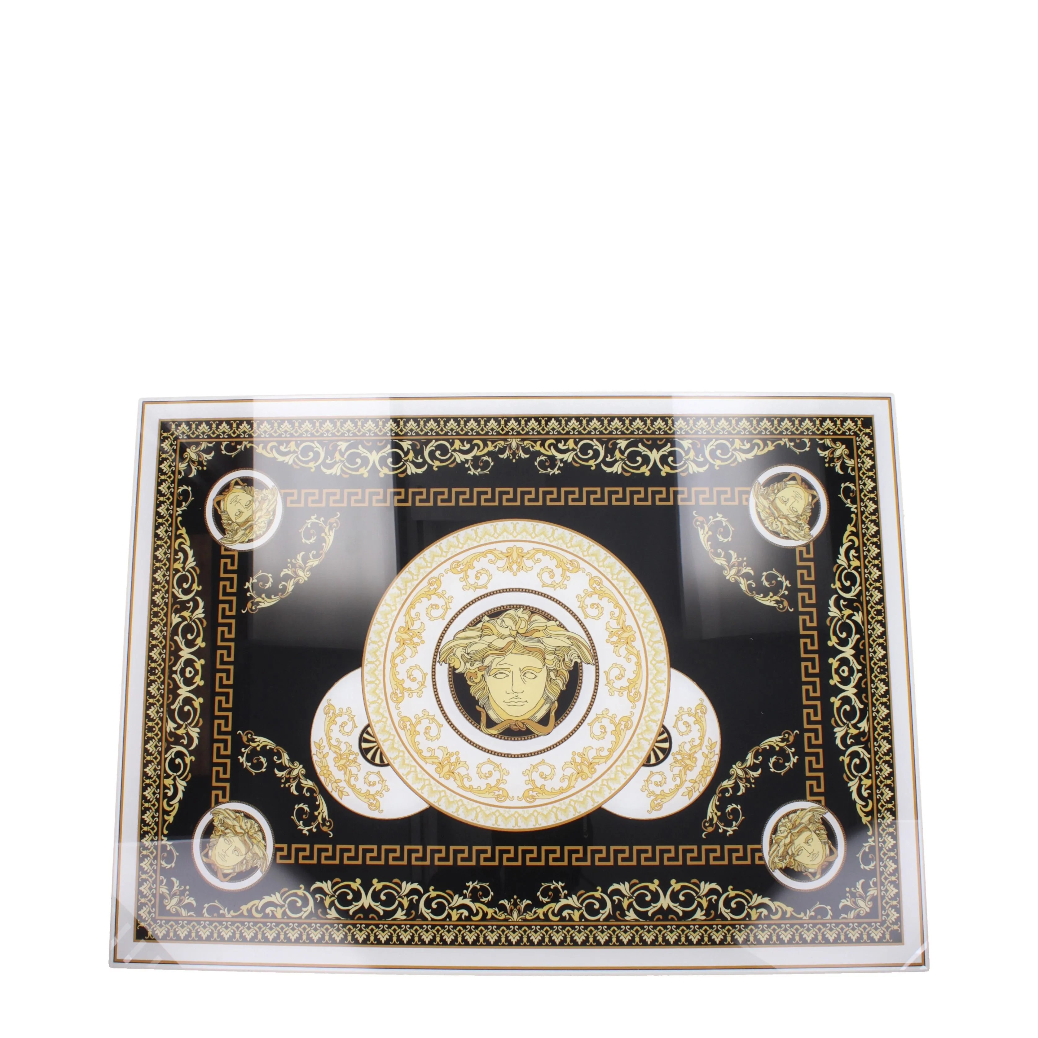 Versace Accessori da Cucina Placemat Donna Plexiglas Nero/Bianco