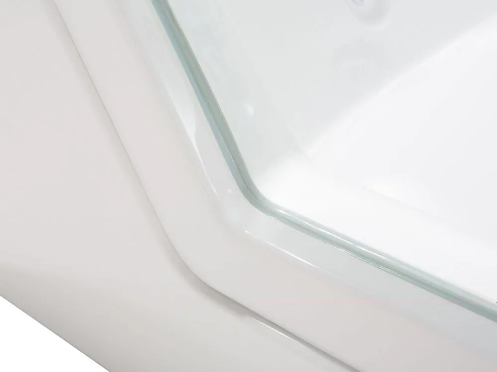 Whirlpool Bath with LED 1740 mm White SAMANA