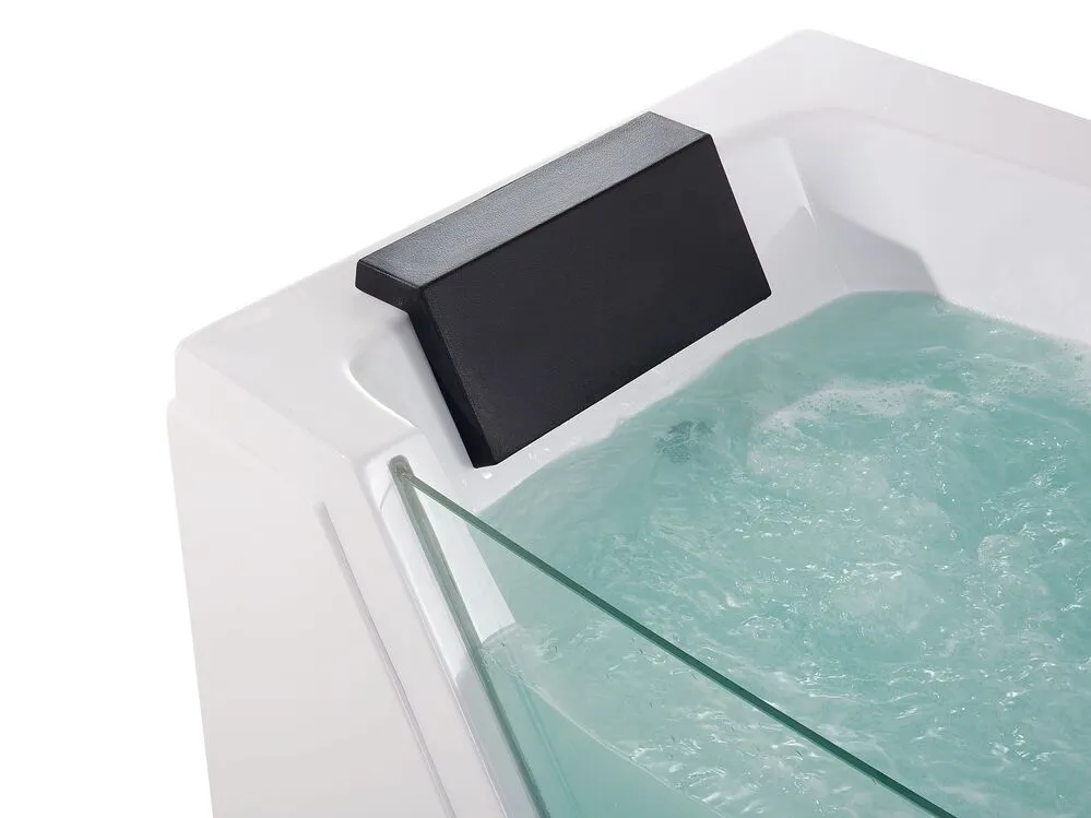 Whirlpool Bath with LED 1740 mm White SAMANA