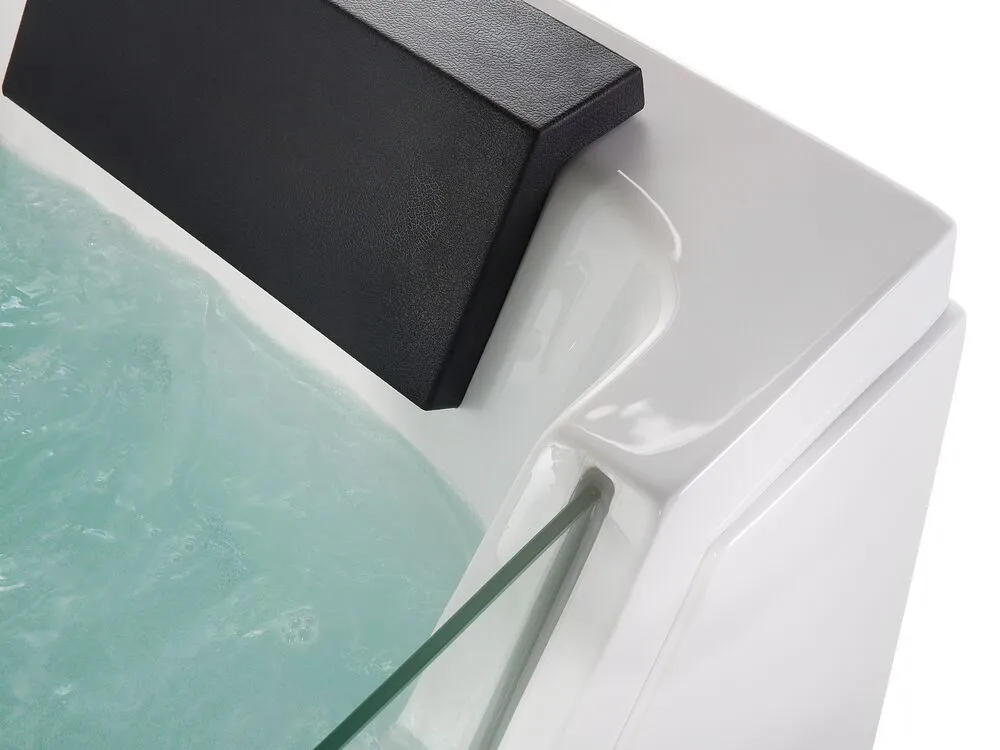 Whirlpool Bath with LED 1740 mm White SAMANA