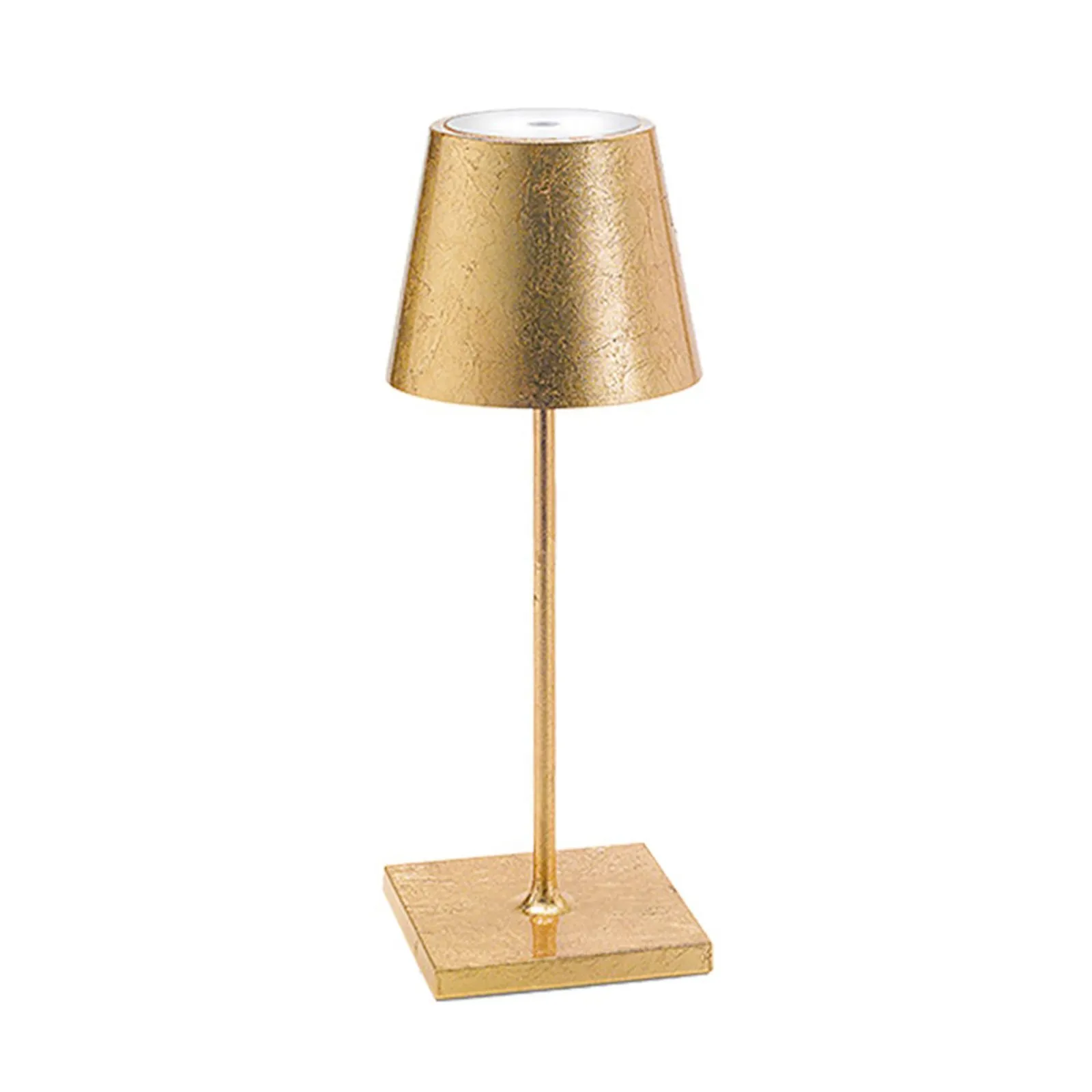 Zafferano Poldina mini lampada da tavolo ricaricabile in oro
